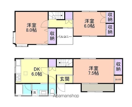 鳴神戸建て（９３４－９）[3DK/83.2m2]の間取図