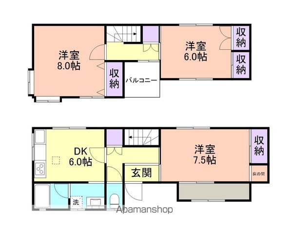 和歌山市鳴神の戸建ての間取り