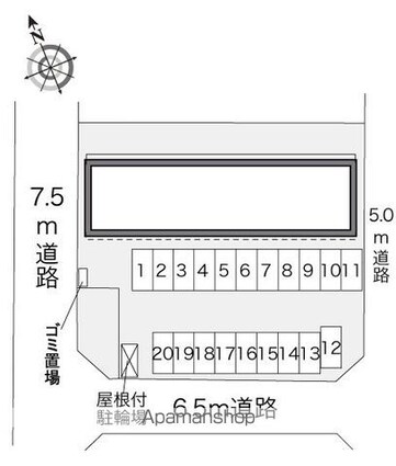 レオパレス堀割[1K/23.61m2]の配置図
