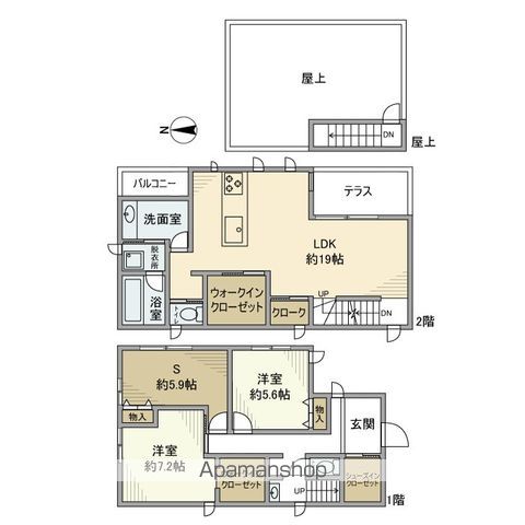 【杉並区荻窪の戸建ての間取り】