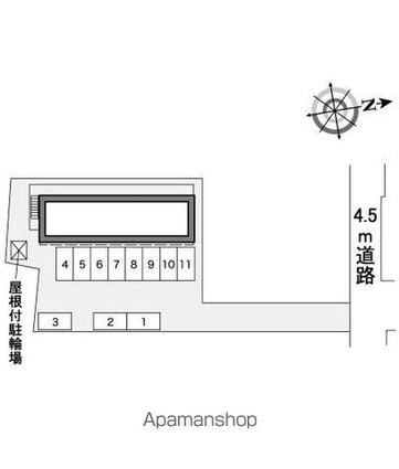 レオパレスヒメル名取[1K/21.81m2]の配置図