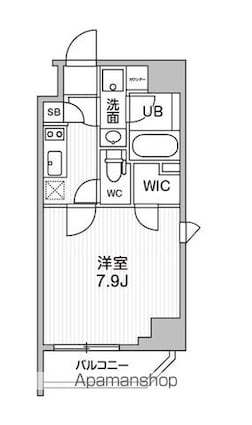 ＡＬＴＥＲＮＡ東池袋[1K/25.74m2]の間取図