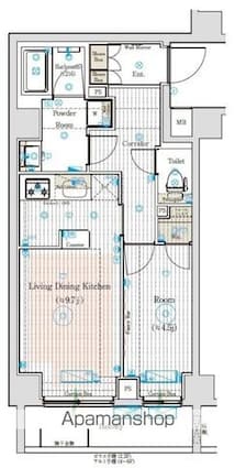 ブライズフォルム墨田[1LDK/40.7m2]の間取図