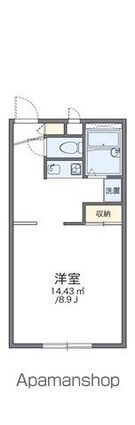 レオパレスグレイス[1K/26.49m2]の間取図
