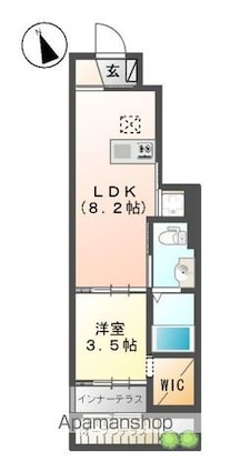 スフィーダ[1LDK/32.39m2]の間取図
