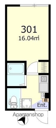 ＳＩＮＣＲＥＡＳＥ代田橋[1K/16.04m2]の間取図