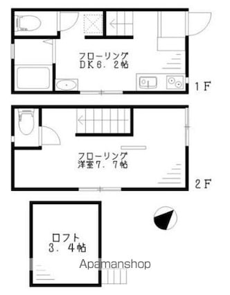 東京都杉並区成田西１丁目[1DK/27.32m2]の間取図