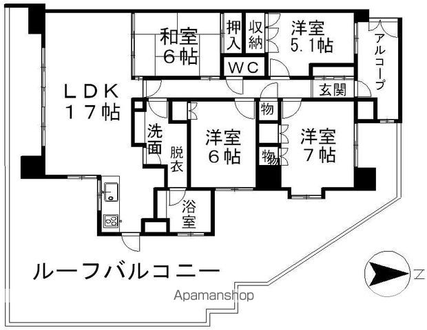 ALATO白壁東の間取り写真