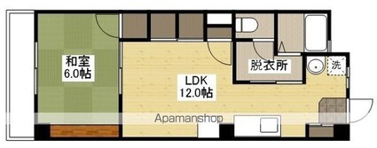 広島県広島市南区皆実町４丁目[1LDK/44m2]の間取図