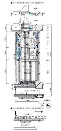 メインステージ横濱伊勢佐木Ⅱ[1K/20.95m2]の間取図