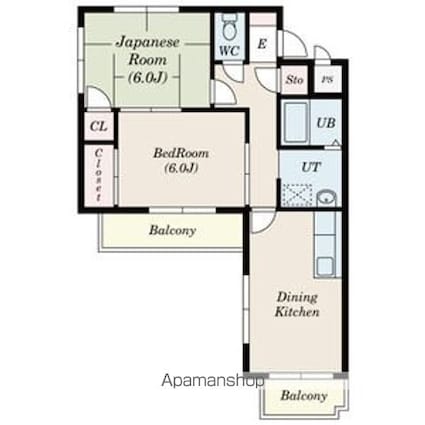 メゾン柴田[2LDK/48.51m2]の間取図