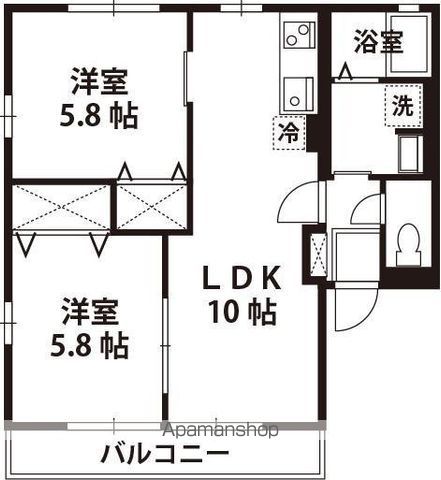メゾン高田Aの間取り写真