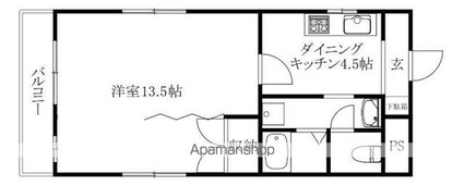 サンクレア萱町　[1DK/39.92m2]の間取図