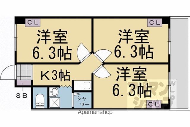リバーロードタカノの間取り写真