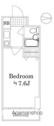 ライオンズマンション大山第６[1K/20.01m2]の間取図