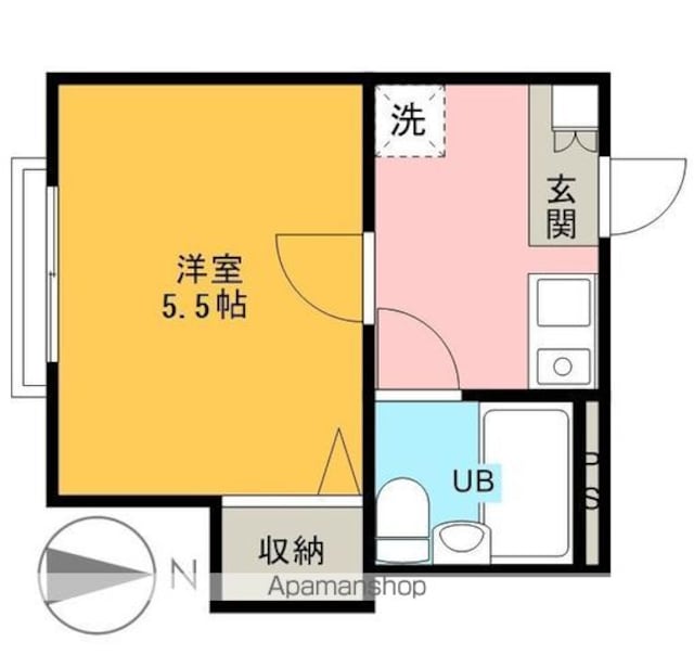 ＯＺ弐番街[1K/16.55m2]の間取図
