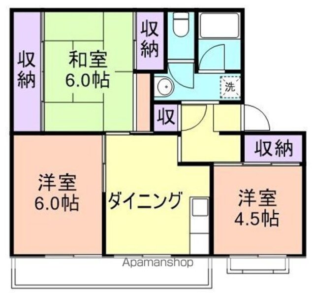 コーポ芦辺[3DK/55.44m2]の間取図