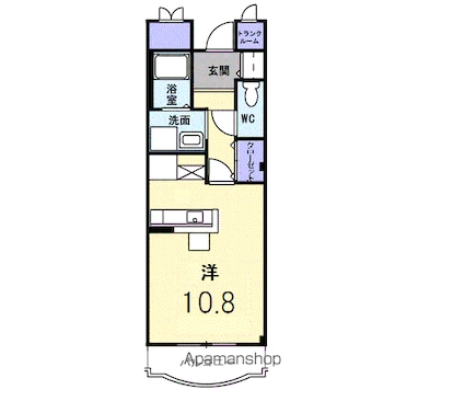 ファインロイテⅡ[1R/31.01m2]の間取図