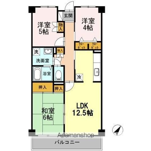 葛飾区細田のマンションの間取り