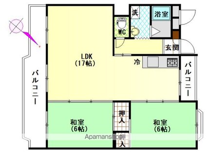 フォレスト[2LDK/65.95m2]の間取図