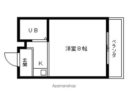 レーク山一[1K/20.16m2]の間取図