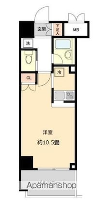 フォレスト・ヒル仙台青葉[1R/26.58m2]の間取図