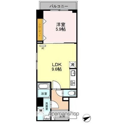 ソラシエスタ[1LDK/41.19m2]の間取図