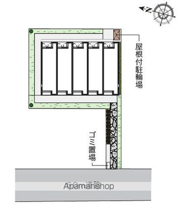 レオネクストミモザ[1K/27.06m2]の配置図