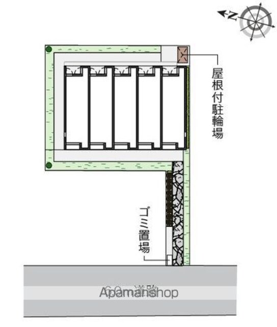 レオネクストミモザ[1K/27.06m2]の配置図