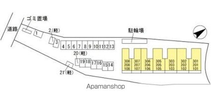プラージュ　ｓａｋｉｇａｋｅ[1LDK/42.7m2]の配置図