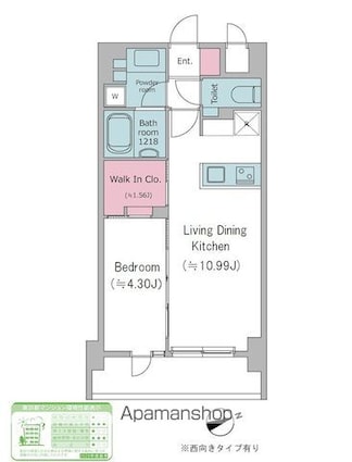 ドゥーエ西馬込Ⅱ[1LDK/37.37m2]の間取図