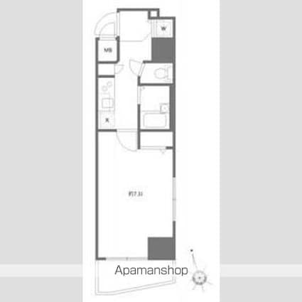 ガラステージ御茶ノ水[1K/24.62m2]の間取図