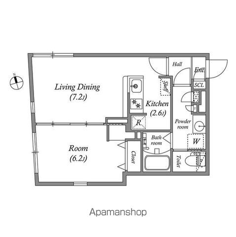 【世田谷区南烏山のマンションの間取り】