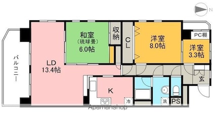ヴィラコートＳＥＩ[3LDK/78.72m2]の間取図