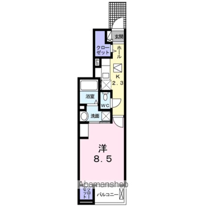 セントラルレジデンスＳ[1K/32.25m2]の間取図