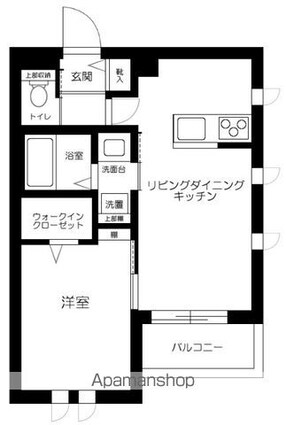 東京都世田谷区北沢３丁目[1LDK/39.96m2]の間取図