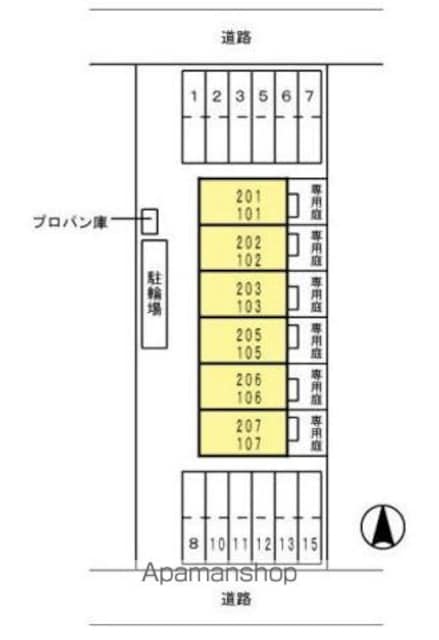 和歌山県和歌山市新在家[2LDK/54.96m2]の配置図