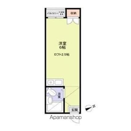 ＧＡＰ桜丘[1R/15.66m2]の間取図