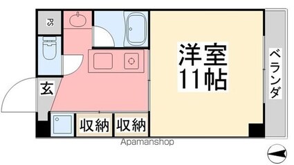 コンフォルト天山[1K/32m2]の間取図