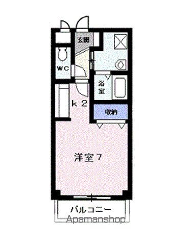 岐阜市則武西のアパートの間取り