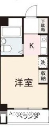アパルトマン成合[1R/18.88m2]の間取図