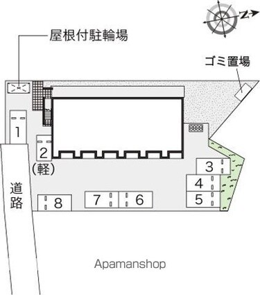 レオネクストまるた[1K/25.89m2]の配置図