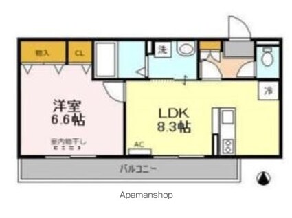ブリリアンコート[1LDK/35.4m2]の間取図