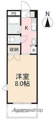 カーサ・Ｍ[1K/27.28m2]の間取図