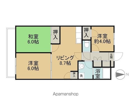 レジデンス小林[3DK/53.09m2]の間取図