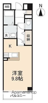 フロレスタシエロ[1K/31.01m2]の間取図