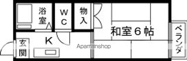 栄谷ハイツⅢ[1K/19.8m2]の間取図
