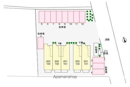 ブライトサンライズＦ[1LDK/42.37m2]の配置図