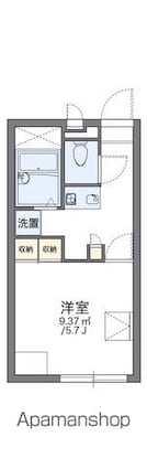 レオパレスグランデ瑞江[1K/20.28m2]の間取図