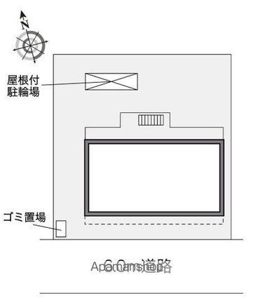 レオパレスロワジール[1K/26.08m2]の配置図